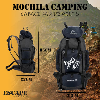 Mochila Impermeable 90 Lts Camping Viaje